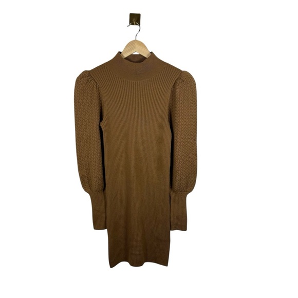 Alice + Olivia Tan Long Sleeve Dress - Picture 4 of 13